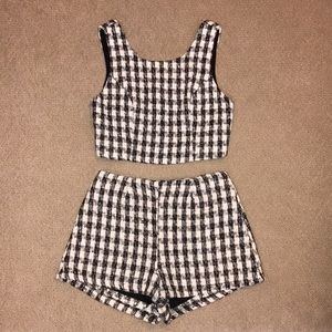 Audrey Short Set Black and White Size Small 26”W